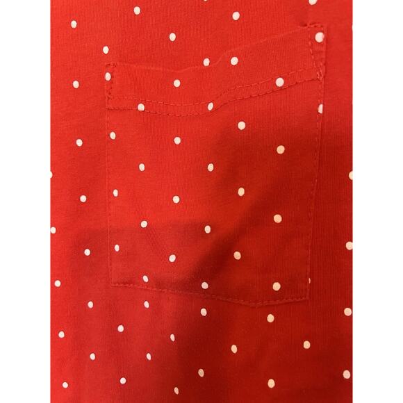 Vintage Lindsey Blake Shirt Red Polka Dot Size Large - Picture 5 of 8